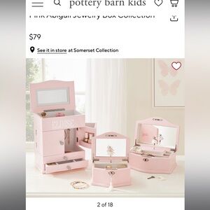 Pottery Barn Abigail jewelry box - medium